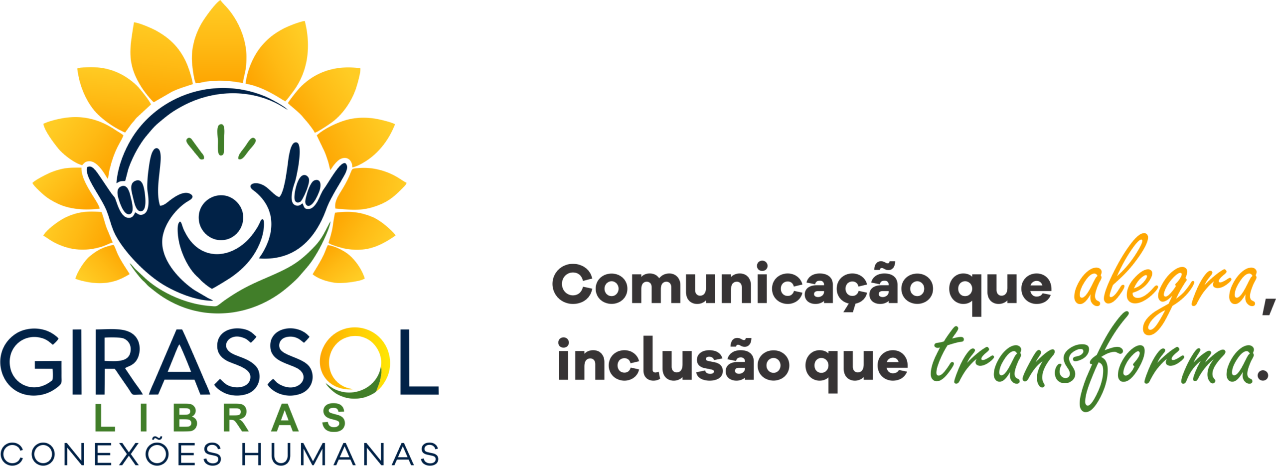 Logo Girassol Libras com frase